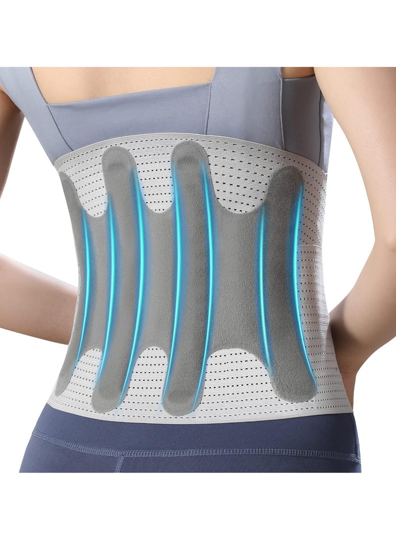 دعامة الظهر للنساء والرجال لتخفيف آلام أسفل الظهر، حزام دعم الظهر من شبكة قابلة للتنفس لتصحيح الوضع للعمود الفقري ورفع أسفل الظهر لتخفيف آلام أسفل الظهر وحزام دعم الظهر القطني - Image 1